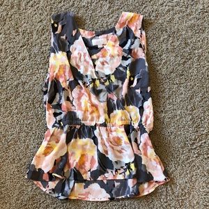 Never worn floral peplum blouse